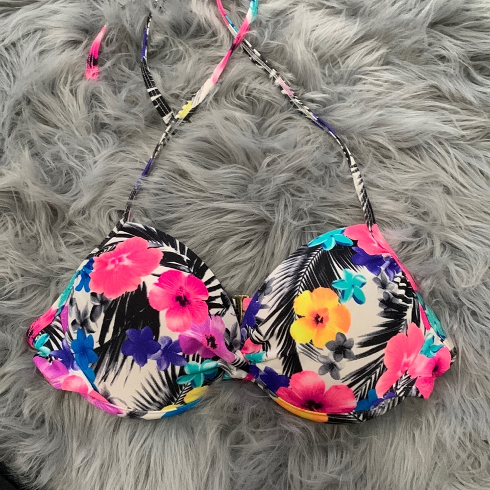 Floral Catalina bikini top